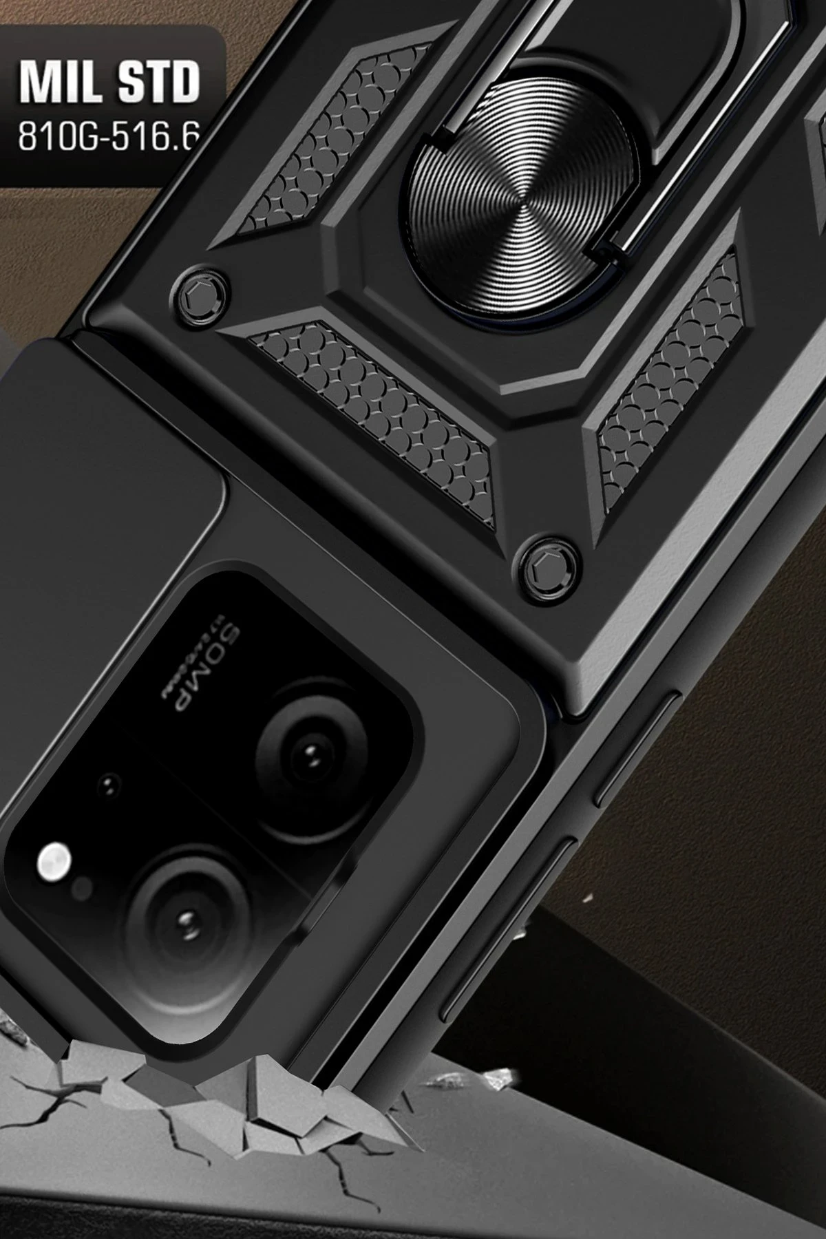 Newface Xiaomi Mi 13T Pro Kılıf Pars Lens Yüzüklü Silikon - Siyah — görsel 3