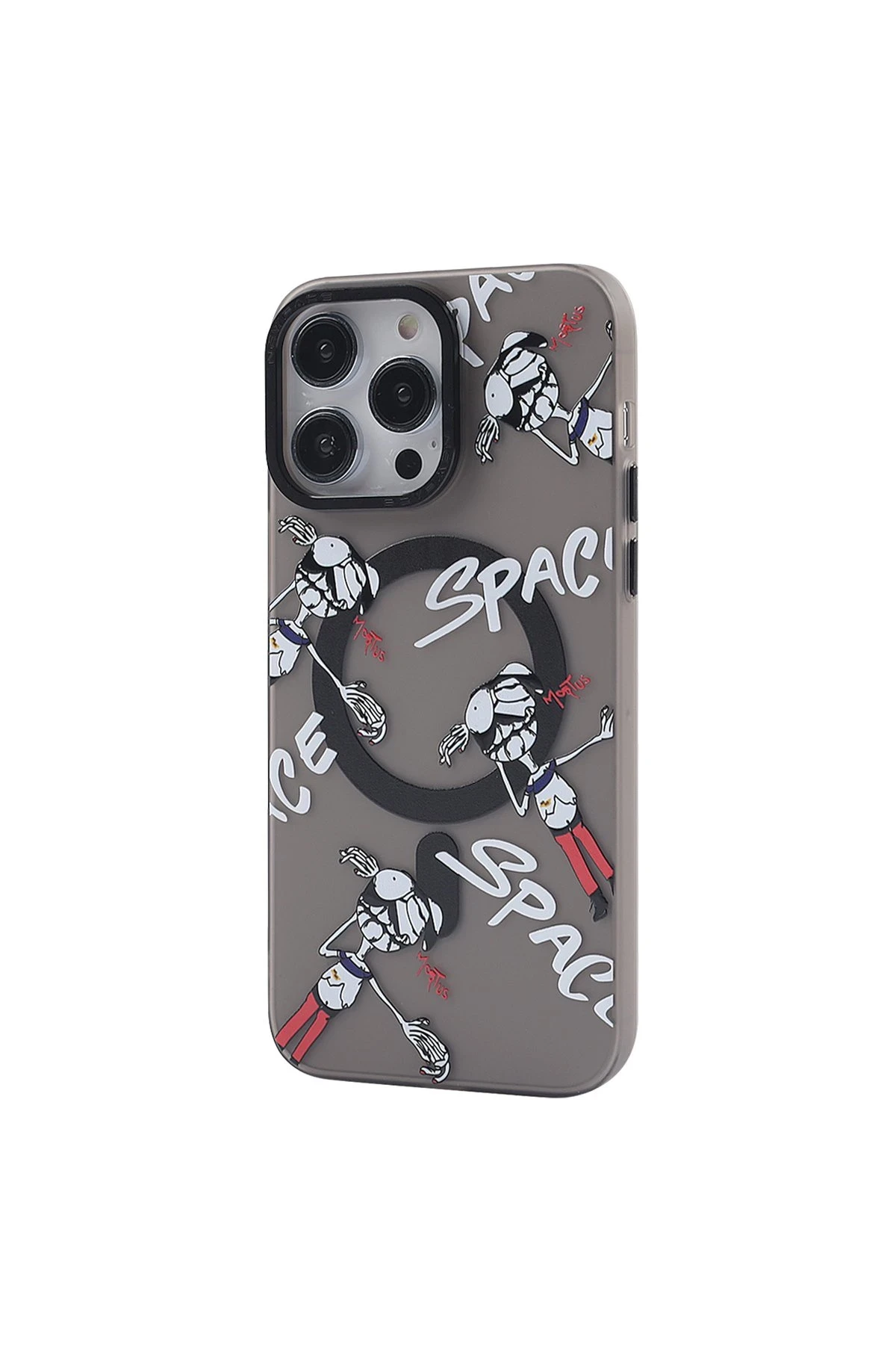 Newface iPhone 12 Pro Max Kılıf Apollo Magneticsafe Desenli Kapak - Apollo Siyah - 3
