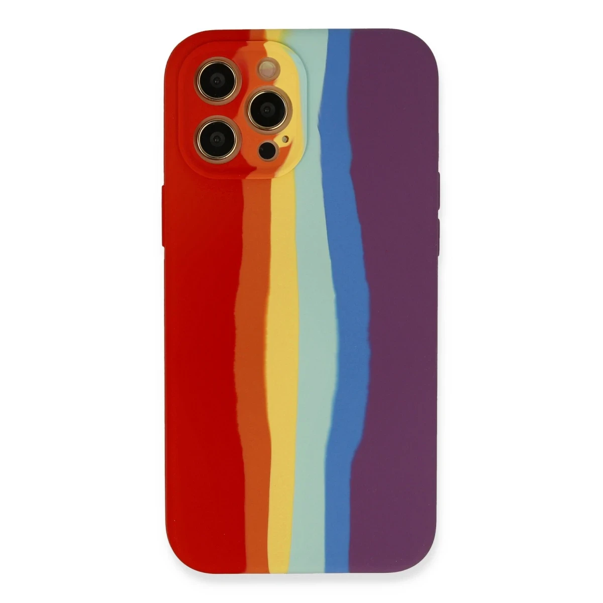 Newface Apple iPhone 12 Pro Max Kılıf Ebruli Lansman Silikon - Kırmızı-Mor — görsel 4