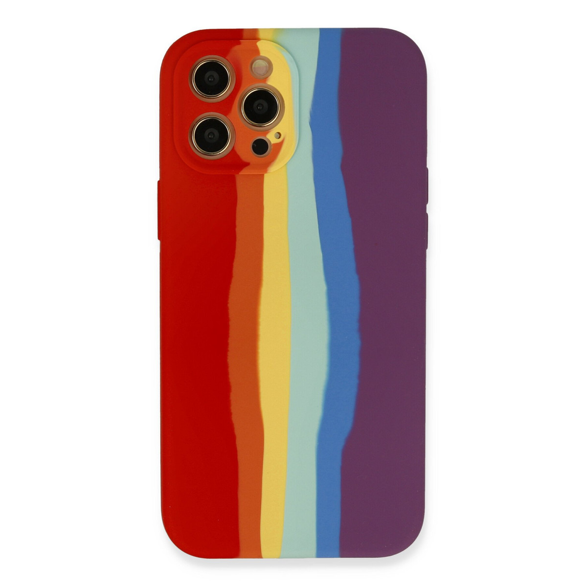 Newface Apple iPhone 12 Pro Max Kılıf Ebruli Lansman Silikon - Kırmızı-Mor — görsel 7