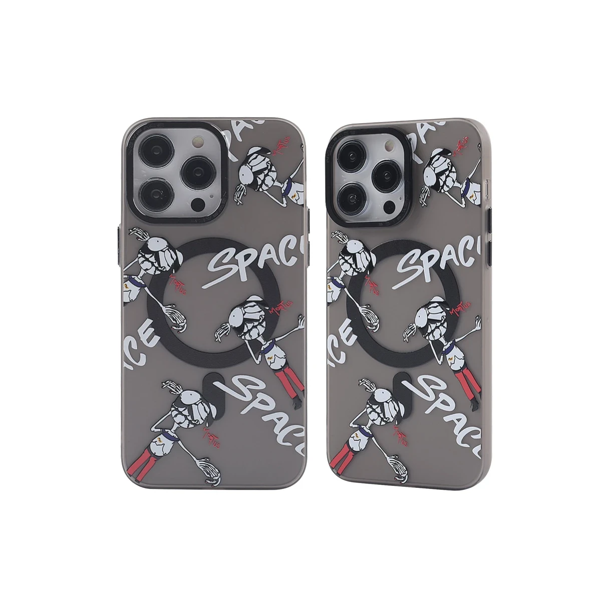 Newface Apple iPhone 13 Pro Kılıf Apollo Magneticsafe Desenli Kapak - Apollo Siyah - 3