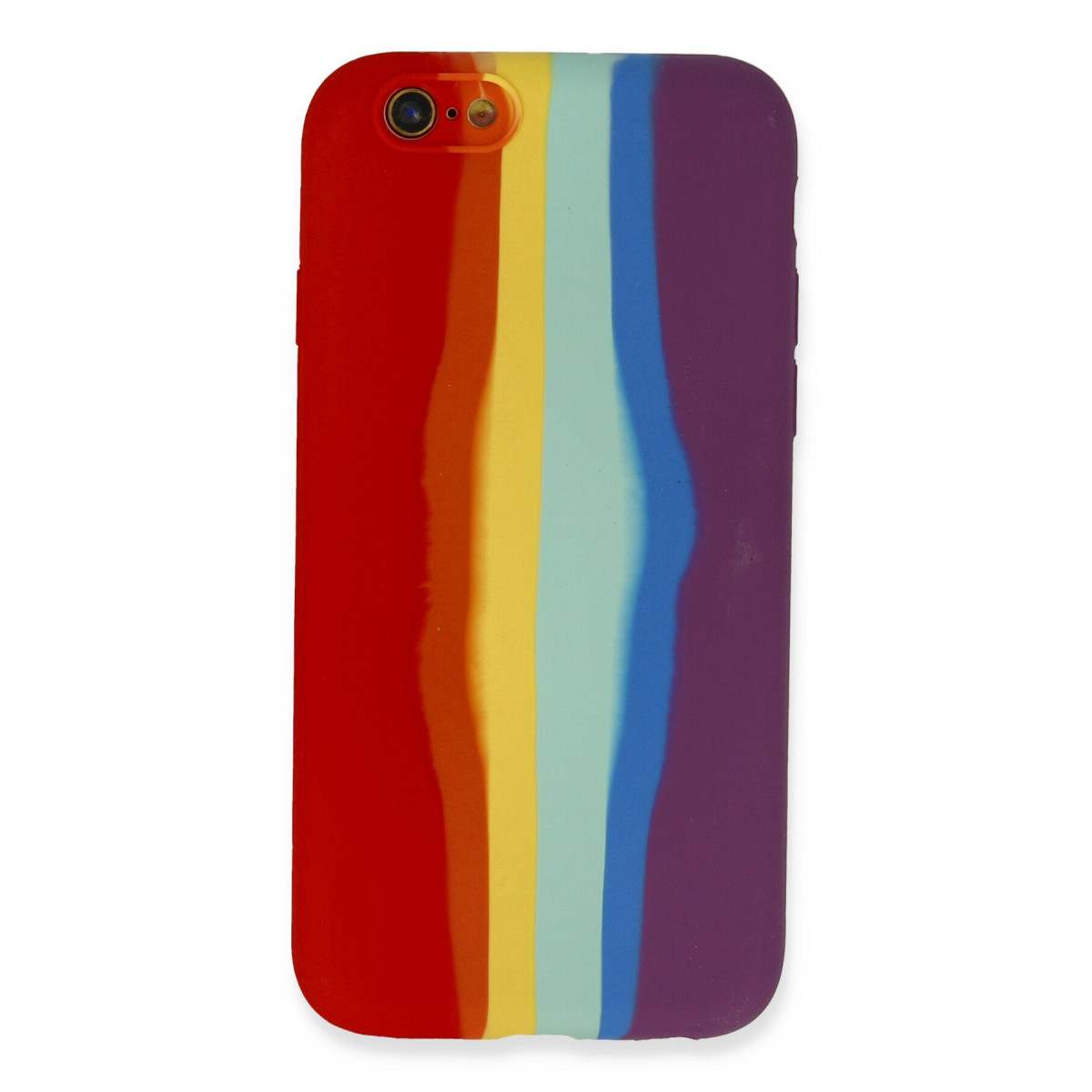 Newface Apple iPhone 6 Kılıf Ebruli Lansman Silikon - Kırmızı-Mor — görsel 7