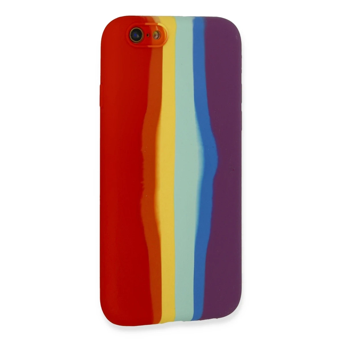Newface Apple iPhone 6 Kılıf Ebruli Lansman Silikon - Kırmızı-Mor — görsel 6