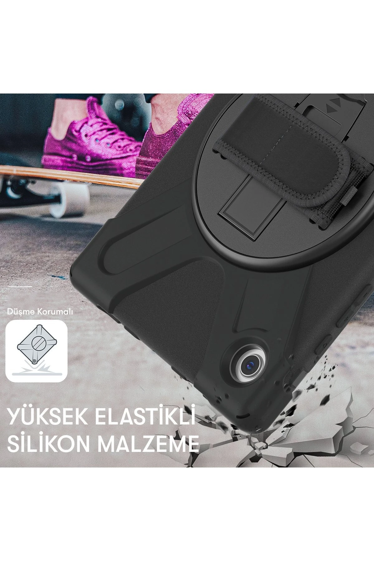 Newface Samsung Galaxy Tab A11 Plus Kılıf Amazing Tablet Kapak - Siyah — görsel 6
