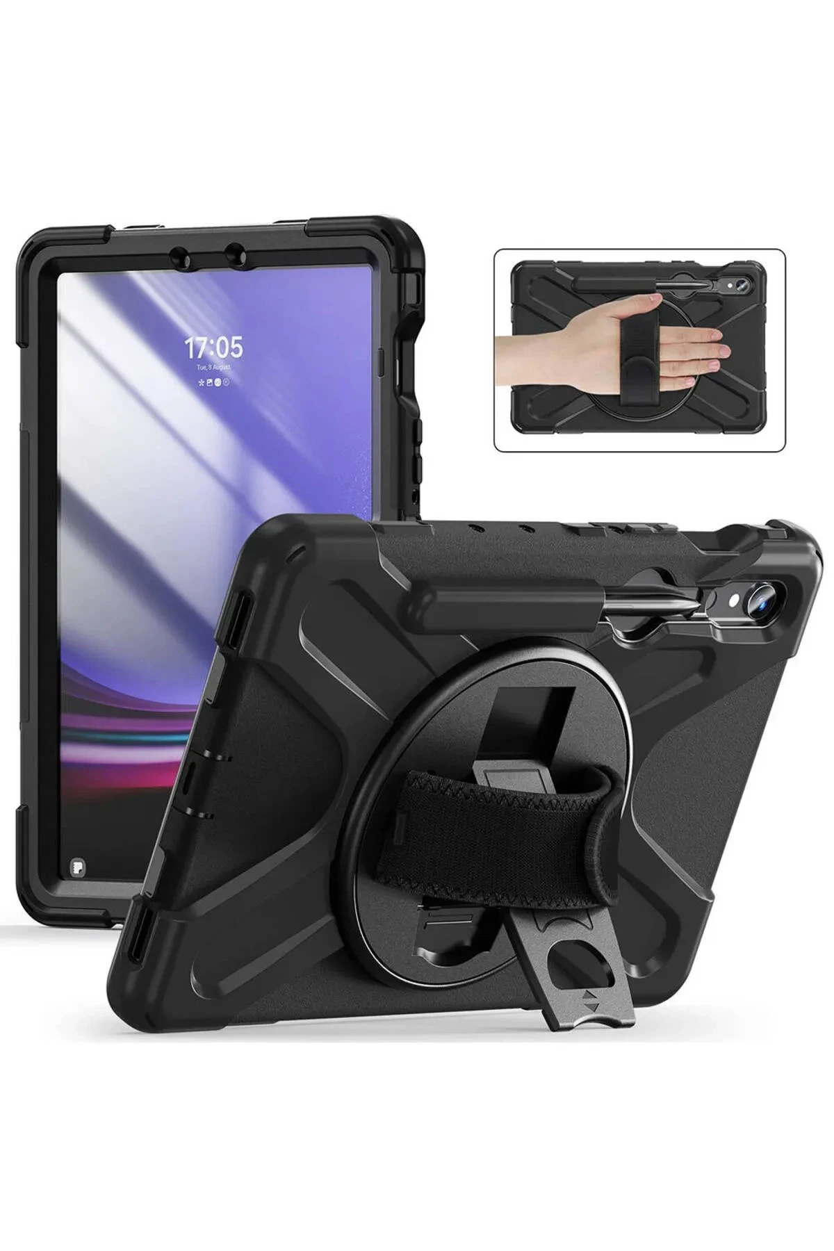 Newface Samsung Galaxy X510 Tab S9 FE 11 Kılıf Amazing Tablet Kapak - Siyah — görsel 2