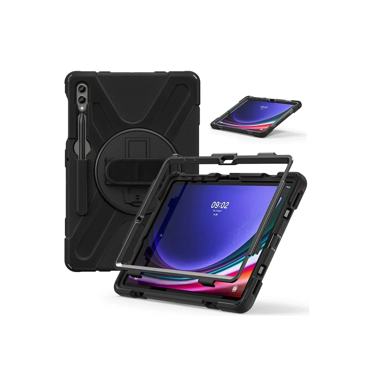 Newface Samsung Galaxy X610 Tab S9 FE Plus 12.4 Kılıf Amazing Tablet Kapak - Siyah — görsel 5
