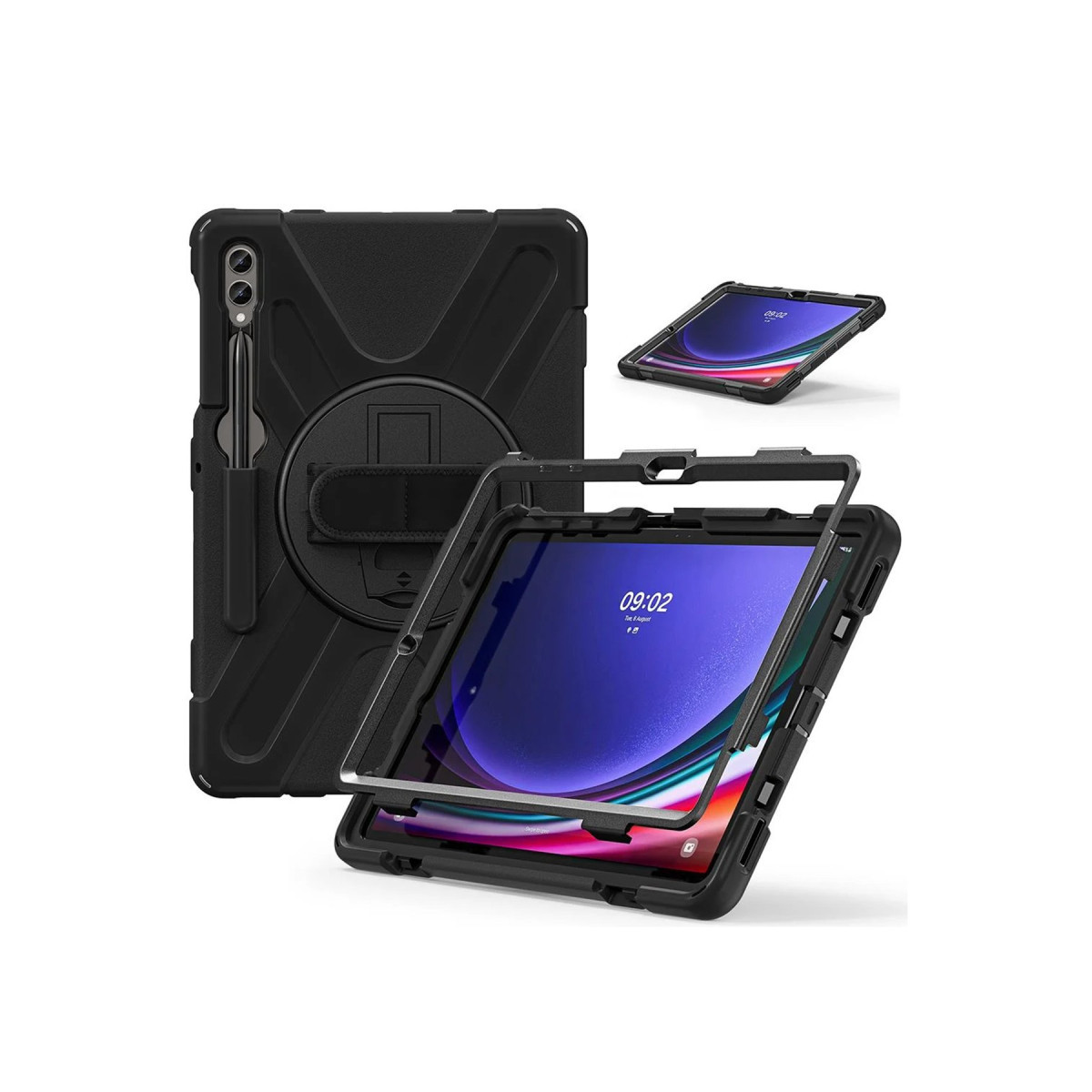Newface Samsung Galaxy X610 Tab S9 FE Plus 12.4 Kılıf Amazing Tablet Kapak - Siyah — görsel 8