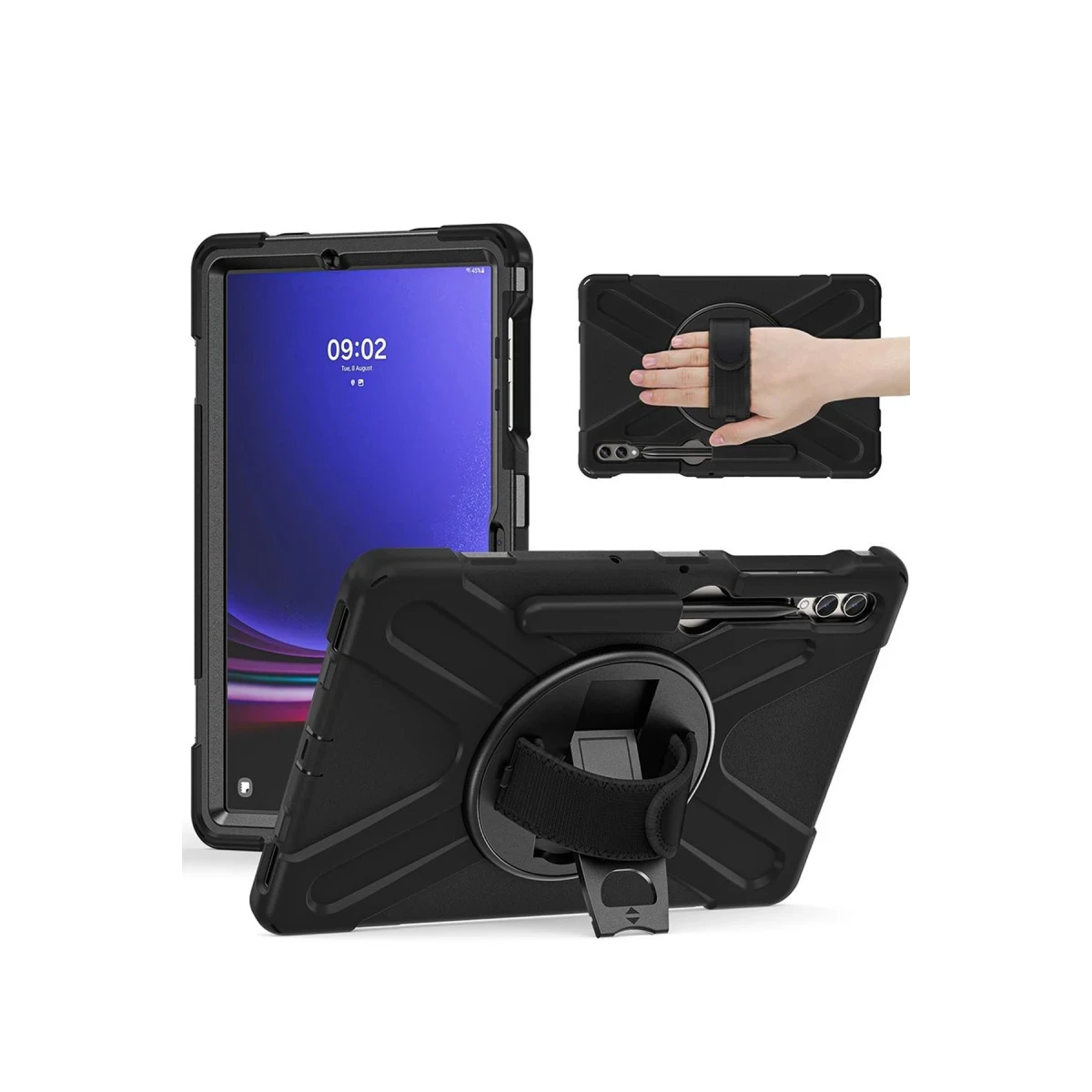 Newface Samsung Galaxy X610 Tab S9 FE Plus 12.4 Kılıf Amazing Tablet Kapak - Siyah — görsel 6