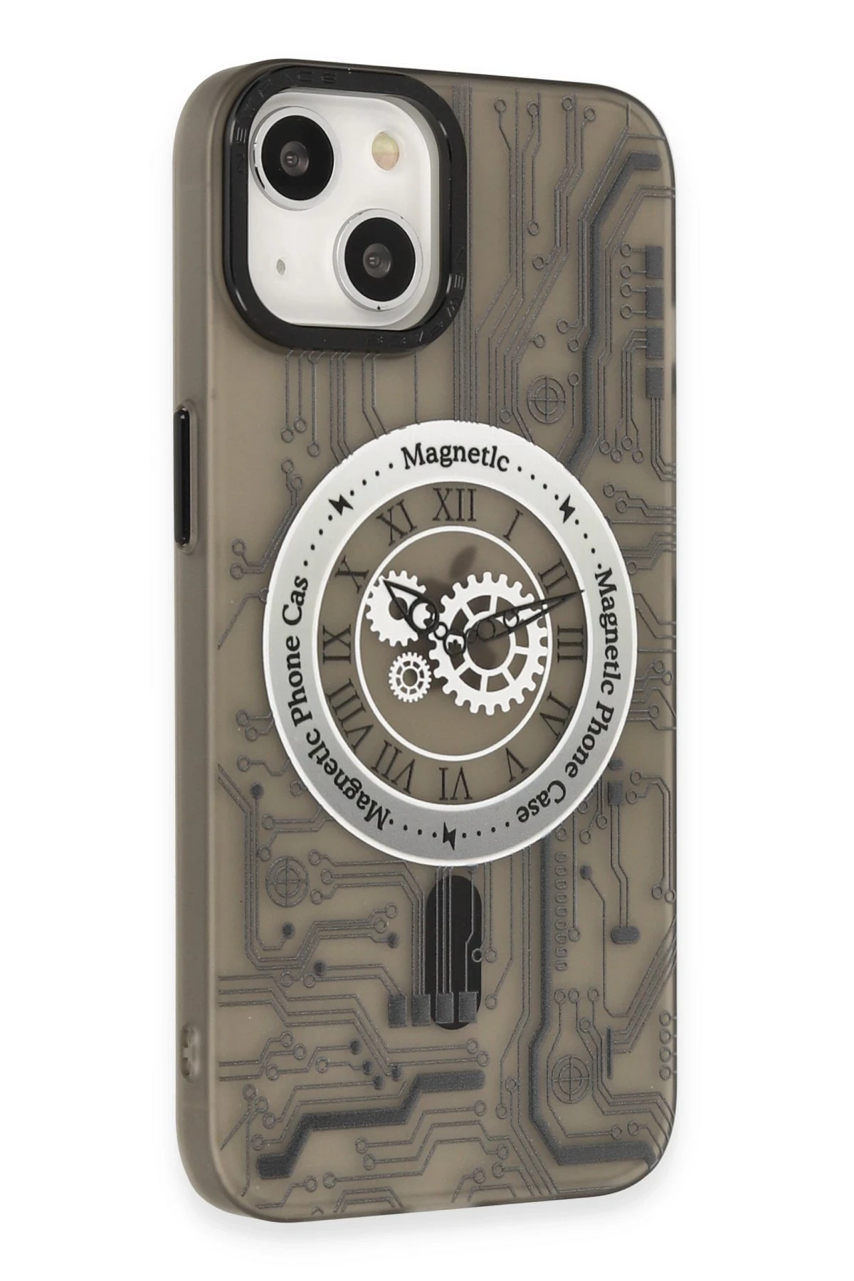 Newface Apple iPhone 14 Kılıf Apollo Magneticsafe Desenli Kapak - Apollo Siyah - 1