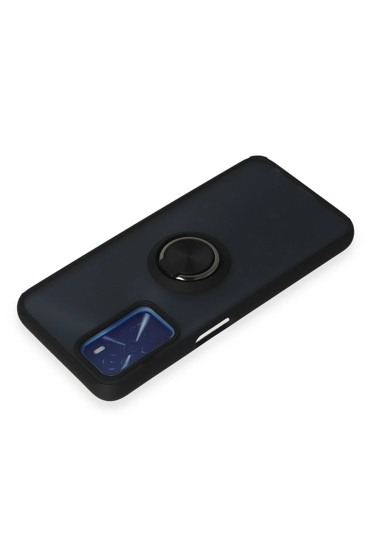 Newface Oppo A16 Kılıf Montreal Yüzüklü Silikon Kapak - Siyah — görsel 3