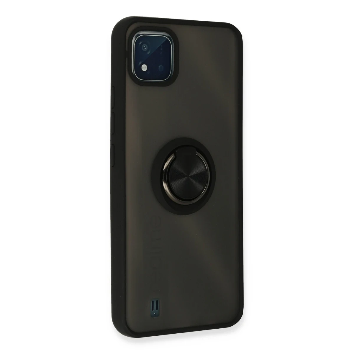 Newface Realme C11 2021 Kılıf Montreal Yüzüklü Silikon Kapak - Siyah — görsel 6