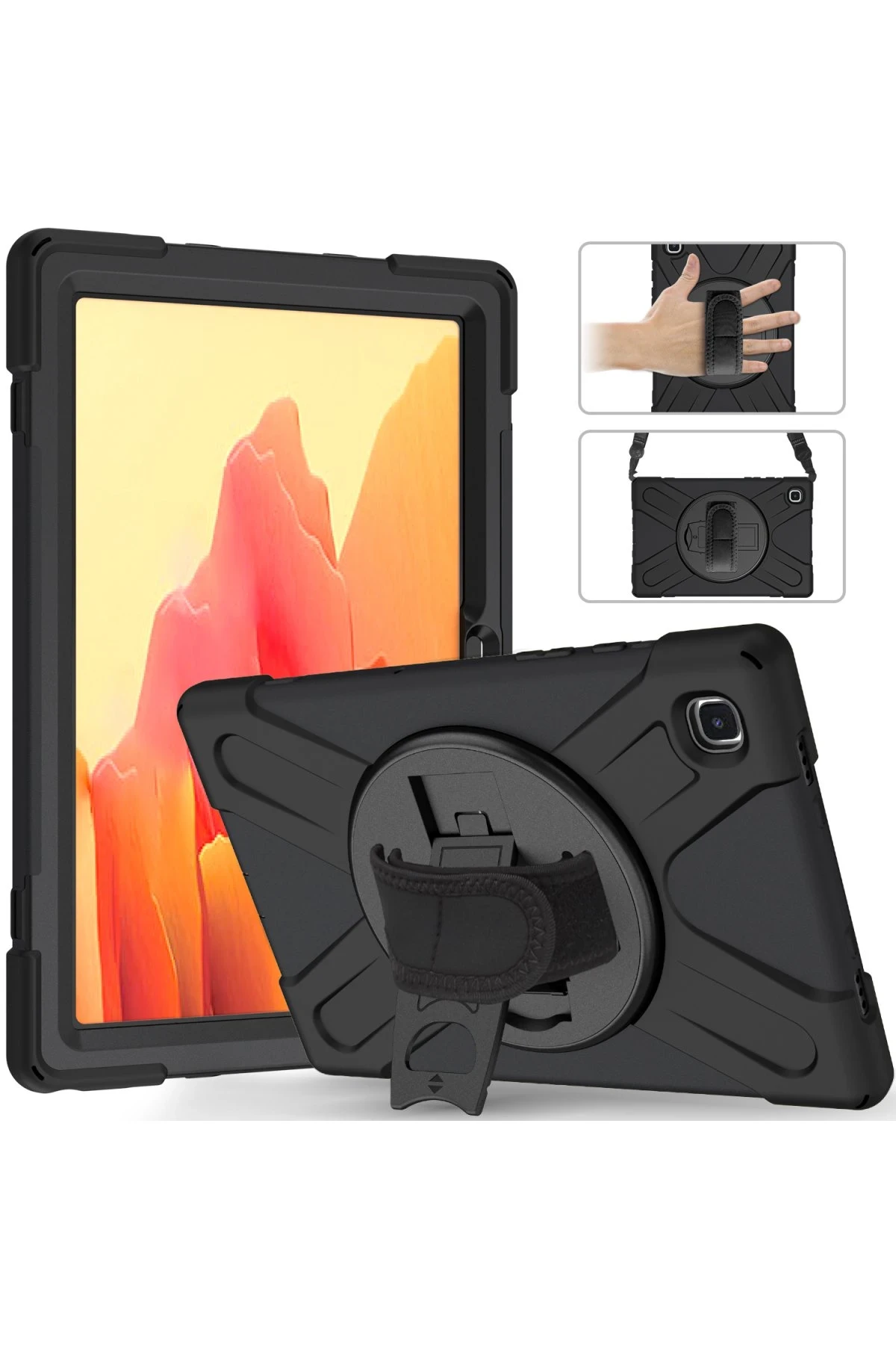 Newface Samsung Galaxy T220 Tab A7 Lite 8.7 Kılıf Amazing Tablet Kapak - Siyah