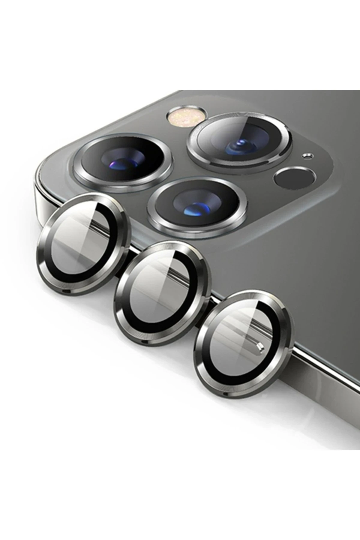 Newface Apple iPhone 15 Pro Max Bind Metal Kamera Lens - Siyah — görsel 3