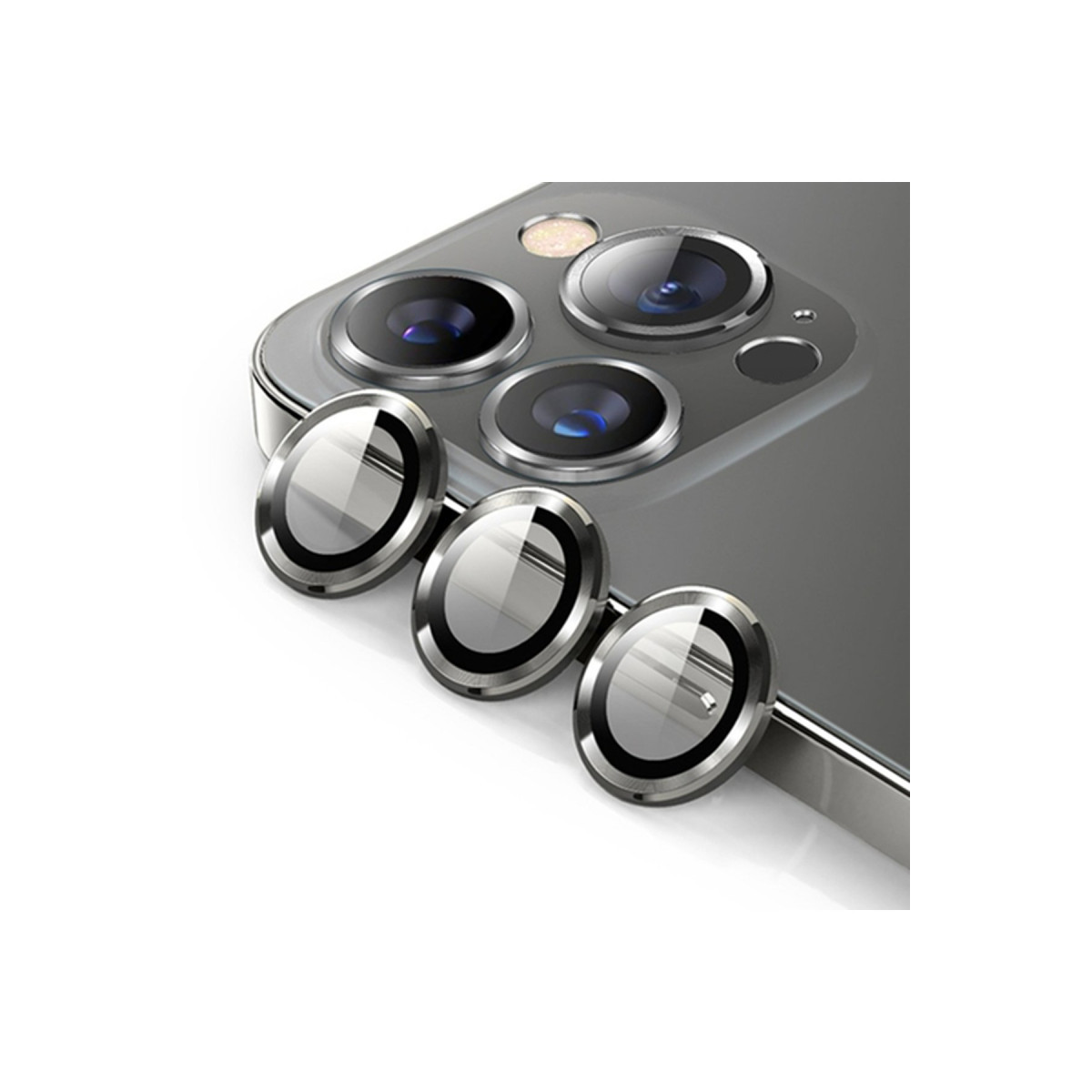 Newface Apple iPhone 15 Pro Max Bind Metal Kamera Lens - Siyah — görsel 11