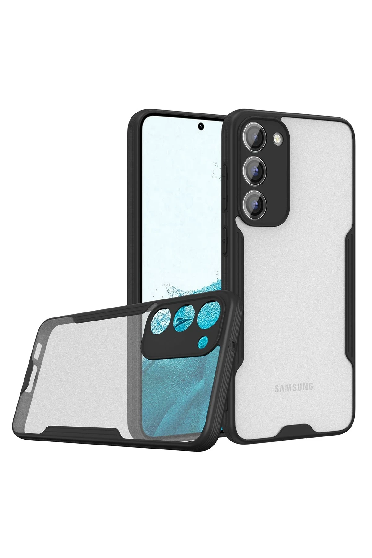 Newface Samsung Galaxy S23 Plus Kılıf Platin Silikon - Siyah