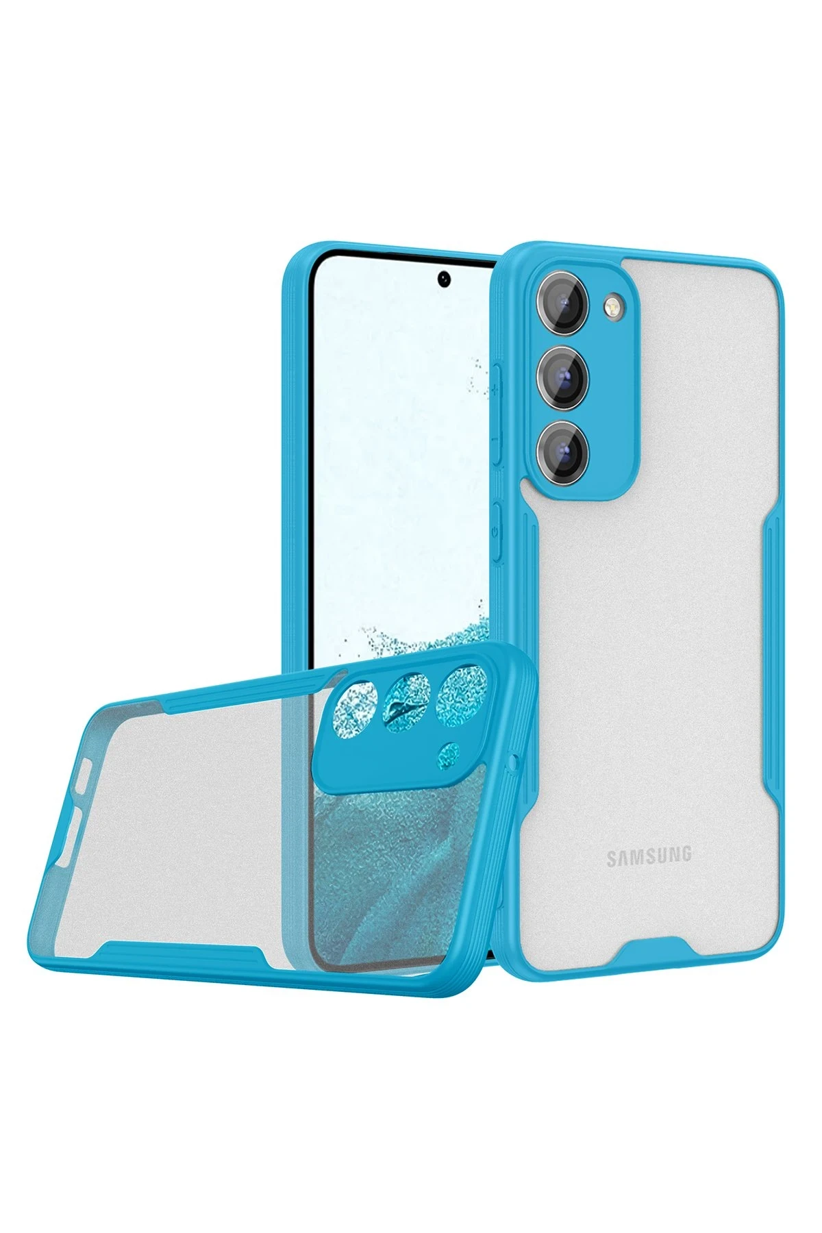 Newface Samsung Galaxy S23 Plus Kılıf Platin Silikon - Mavi
