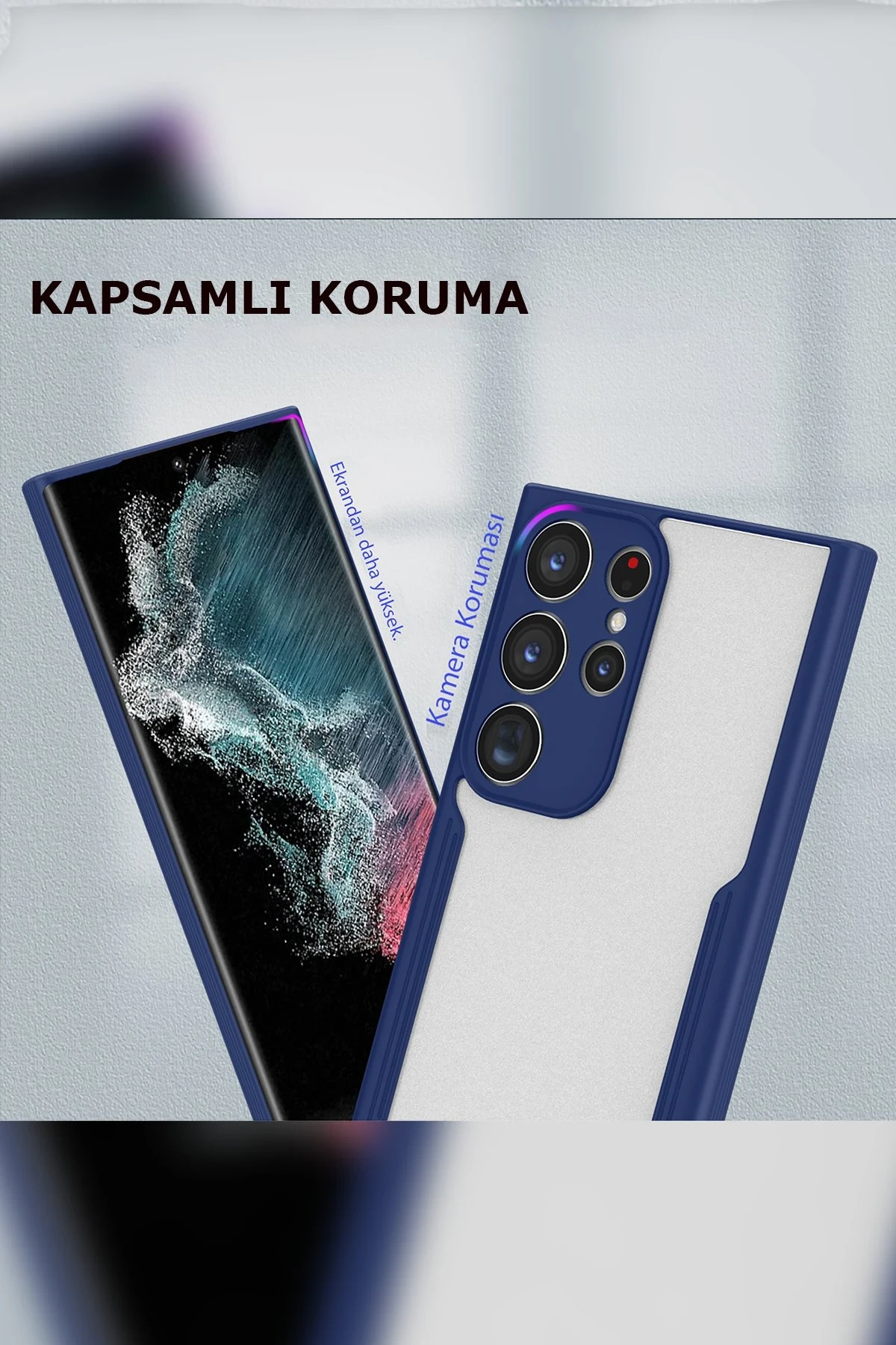Newface Samsung Galaxy S23 Plus Kılıf Platin Silikon - Mavi