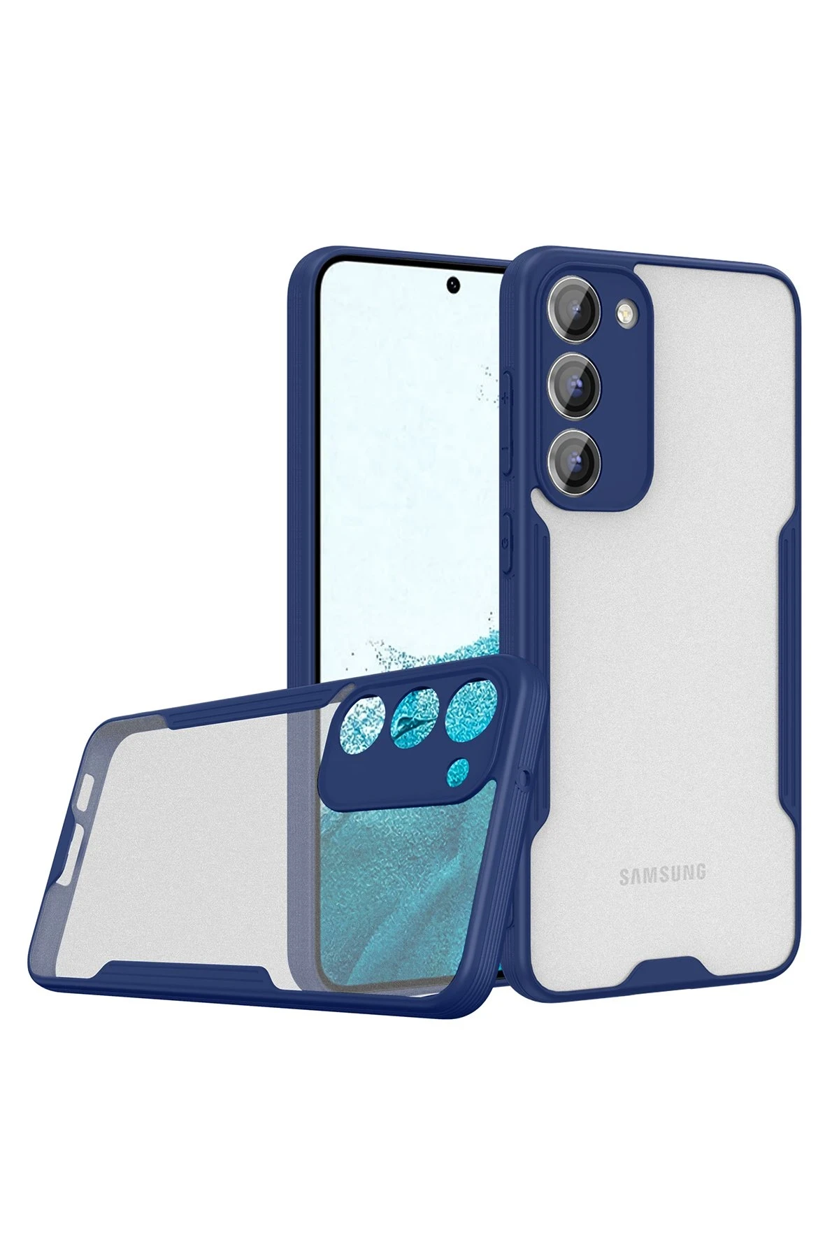 Newface Samsung Galaxy S23 Plus Kılıf Platin Silikon - Lacivert