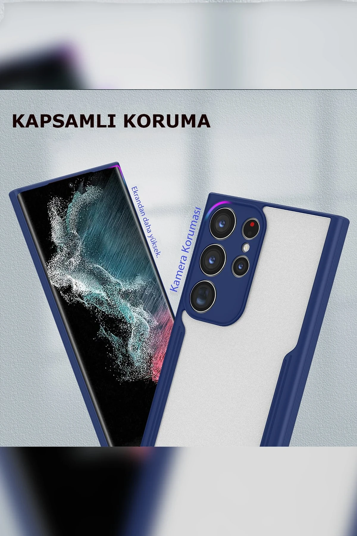 Newface Samsung Galaxy S23 Ultra Kılıf Platin Silikon - Kırmızı