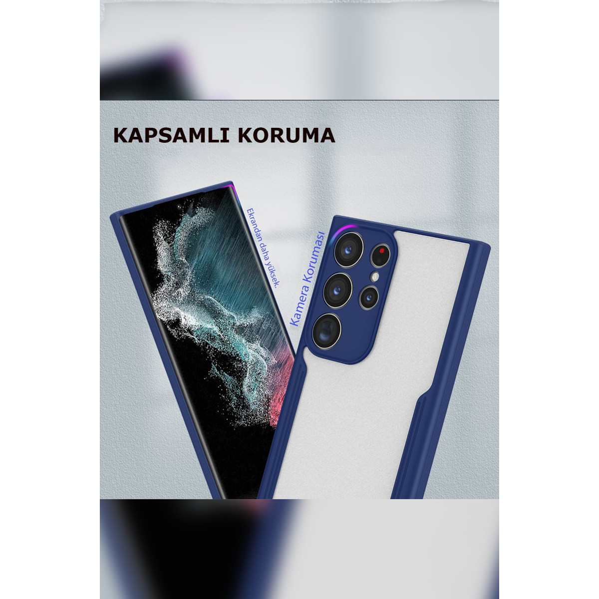 Newface Samsung Galaxy S23 Ultra Kılıf Platin Silikon - Kırmızı — görsel 11