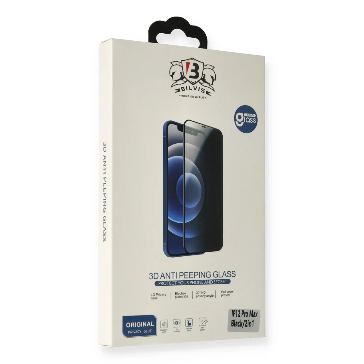 Newface Apple iPhone 13 Mini Bilvis 3D Anti Peeping Hayalet Cam Ekran Koruyucu — görsel 9