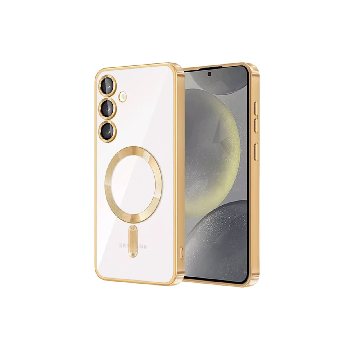 Newface Samsung Galaxy S24 Plus Kılıf Kross Magneticsafe Kapak - Gold