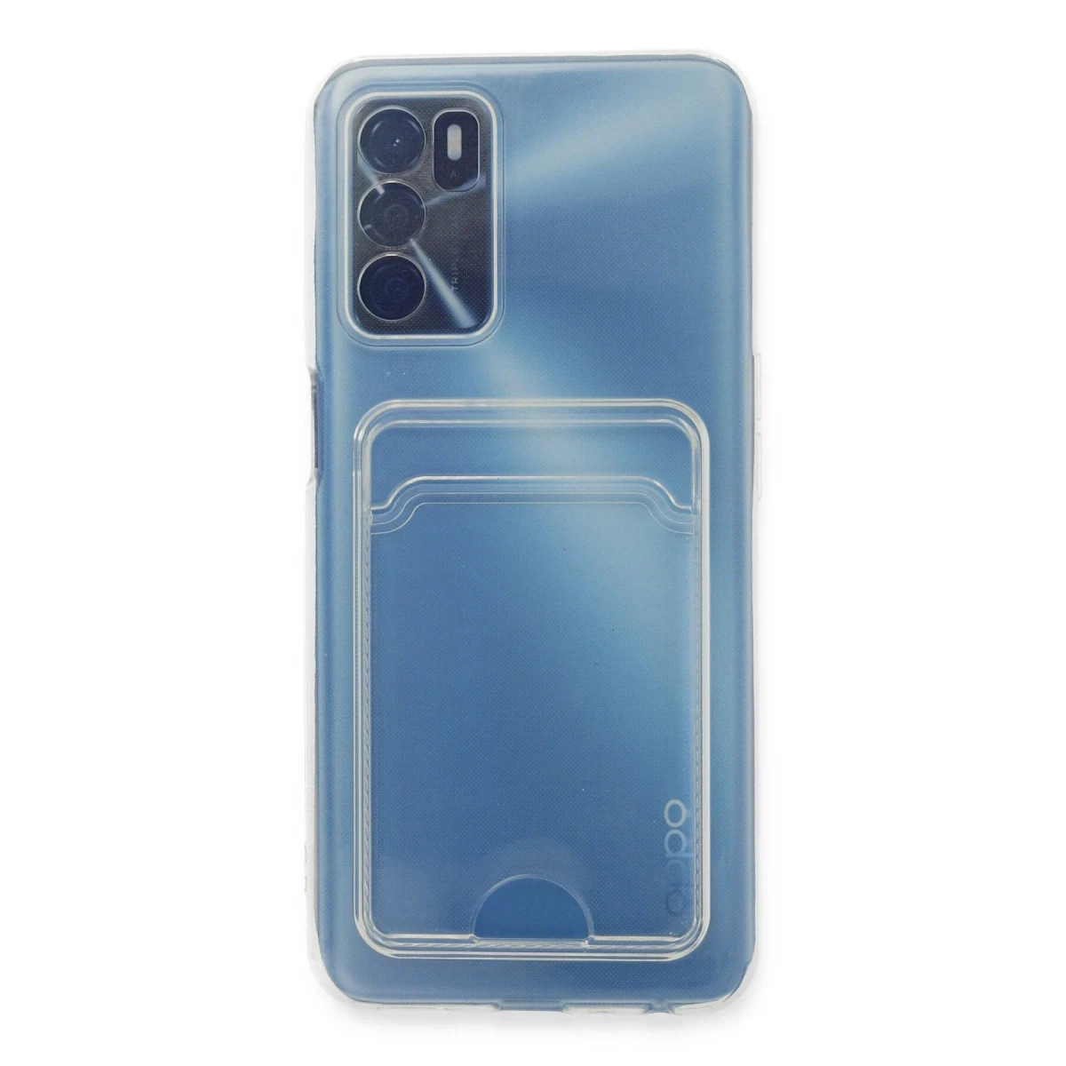 Newface Oppo A16 Kılıf Kart Şeffaf Silikon - Şeffaf — görsel 4