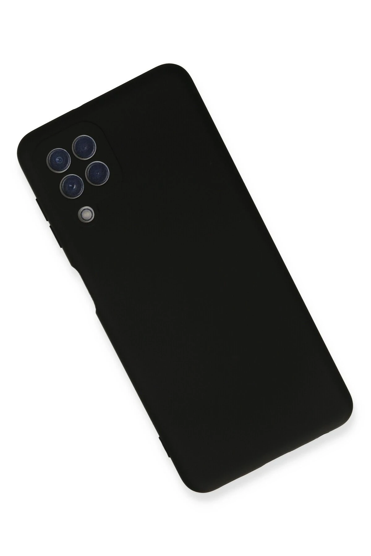 Newface Samsung Galaxy A22 Kılıf Nano içi Kadife Silikon - Siyah