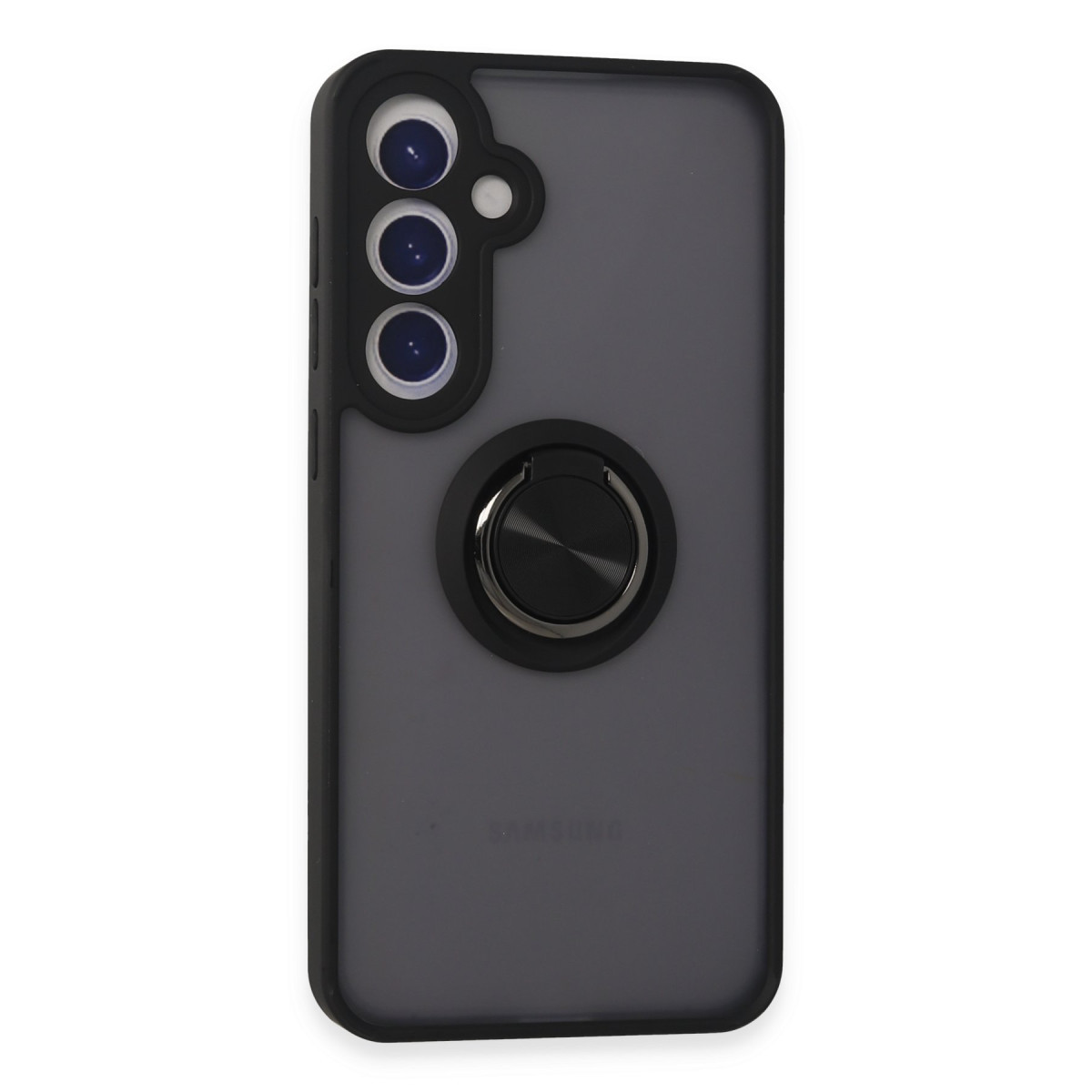 Newface Samsung Galaxy S24 Plus Kılıf Montreal Yüzüklü Silikon Kapak - Siyah — görsel 11