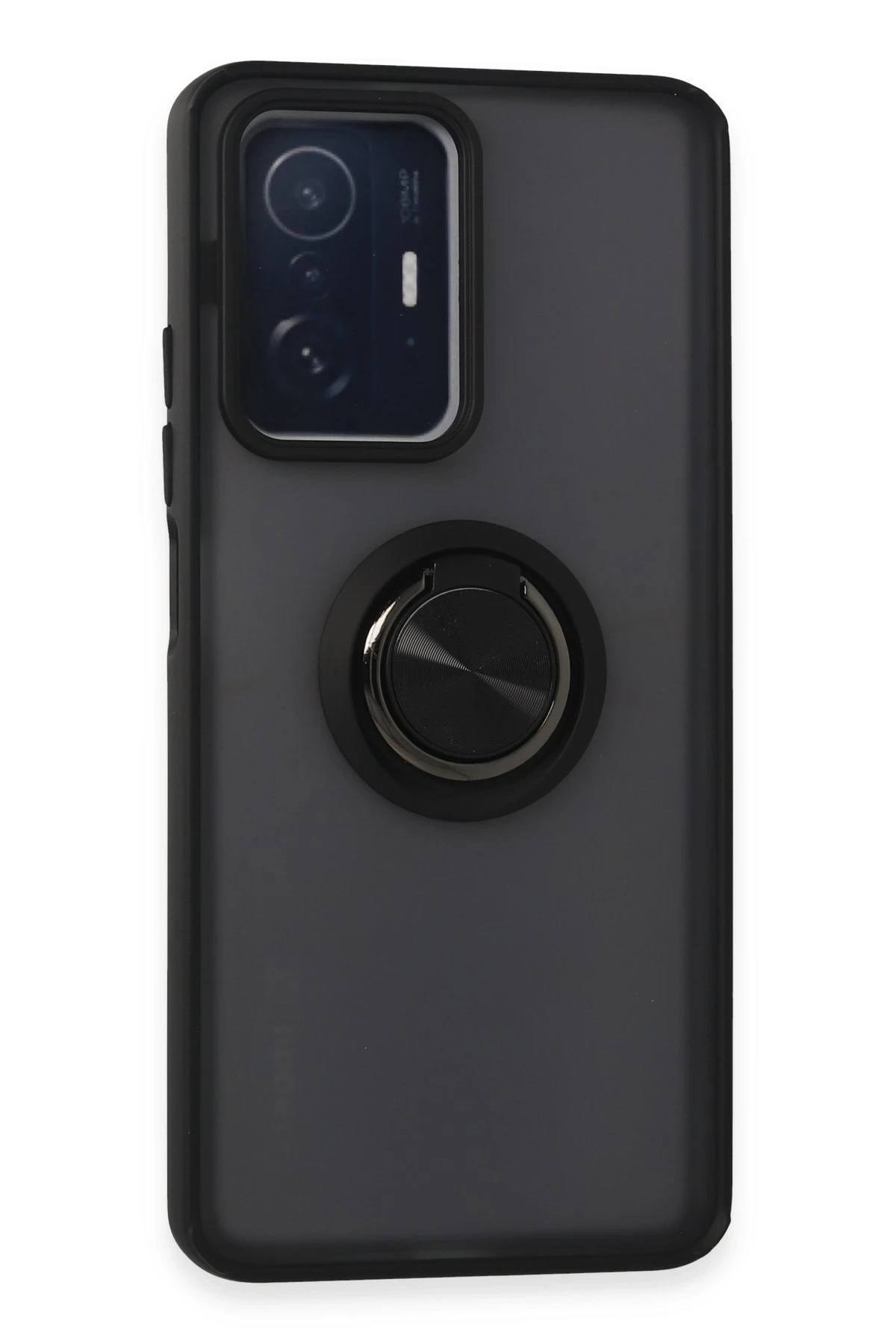 Newface Xiaomi Mi 11T Pro Kılıf Montreal Yüzüklü Silikon Kapak - Siyah