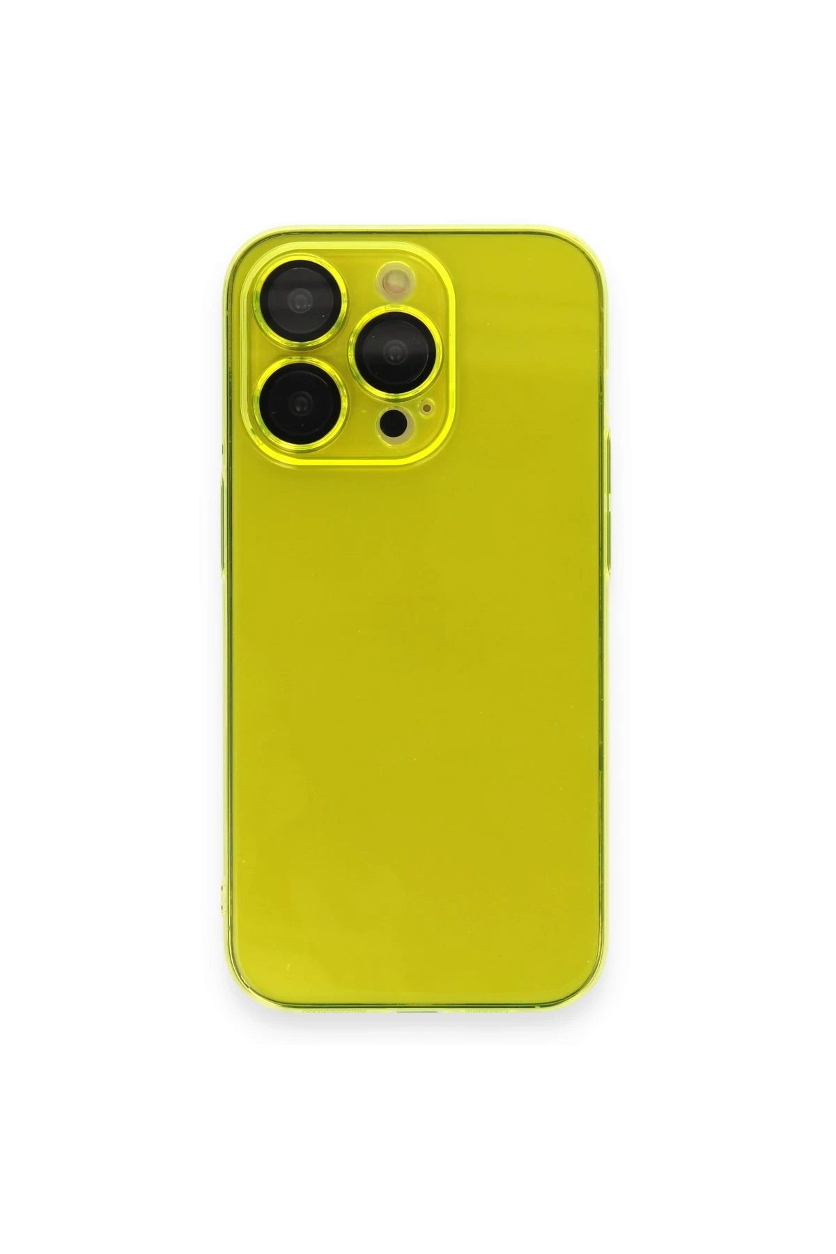 Newface iPhone 14 Pro Kılıf Armada Lensli Kapak - Sarı