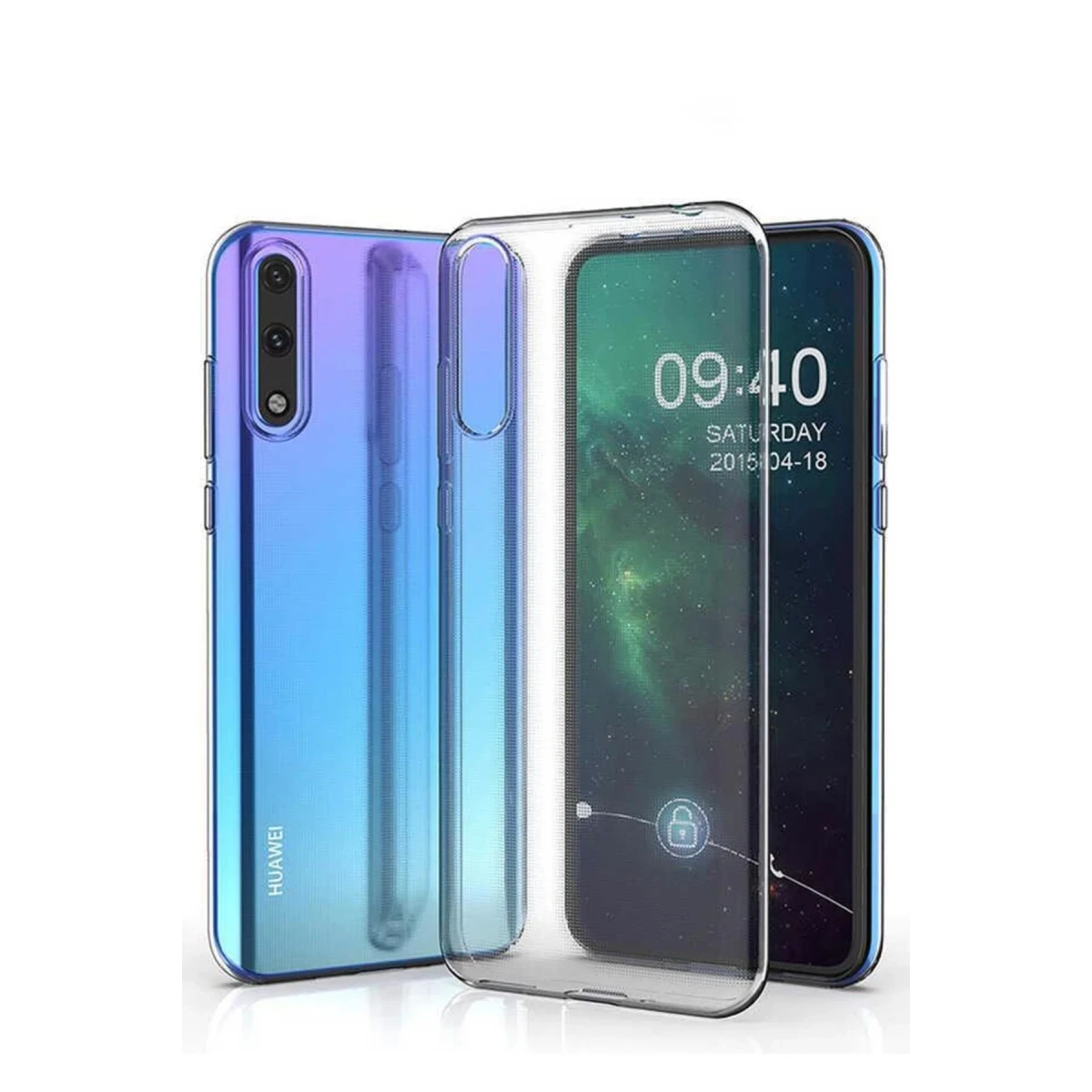 Newface Huawei Y8P Kılıf Lüx Şeffaf Silikon — görsel 2