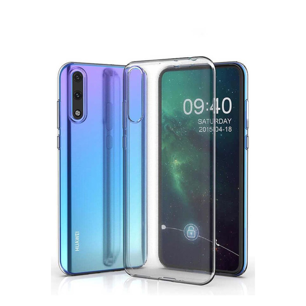 Newface Huawei Y8P Kılıf Lüx Şeffaf Silikon — görsel 3