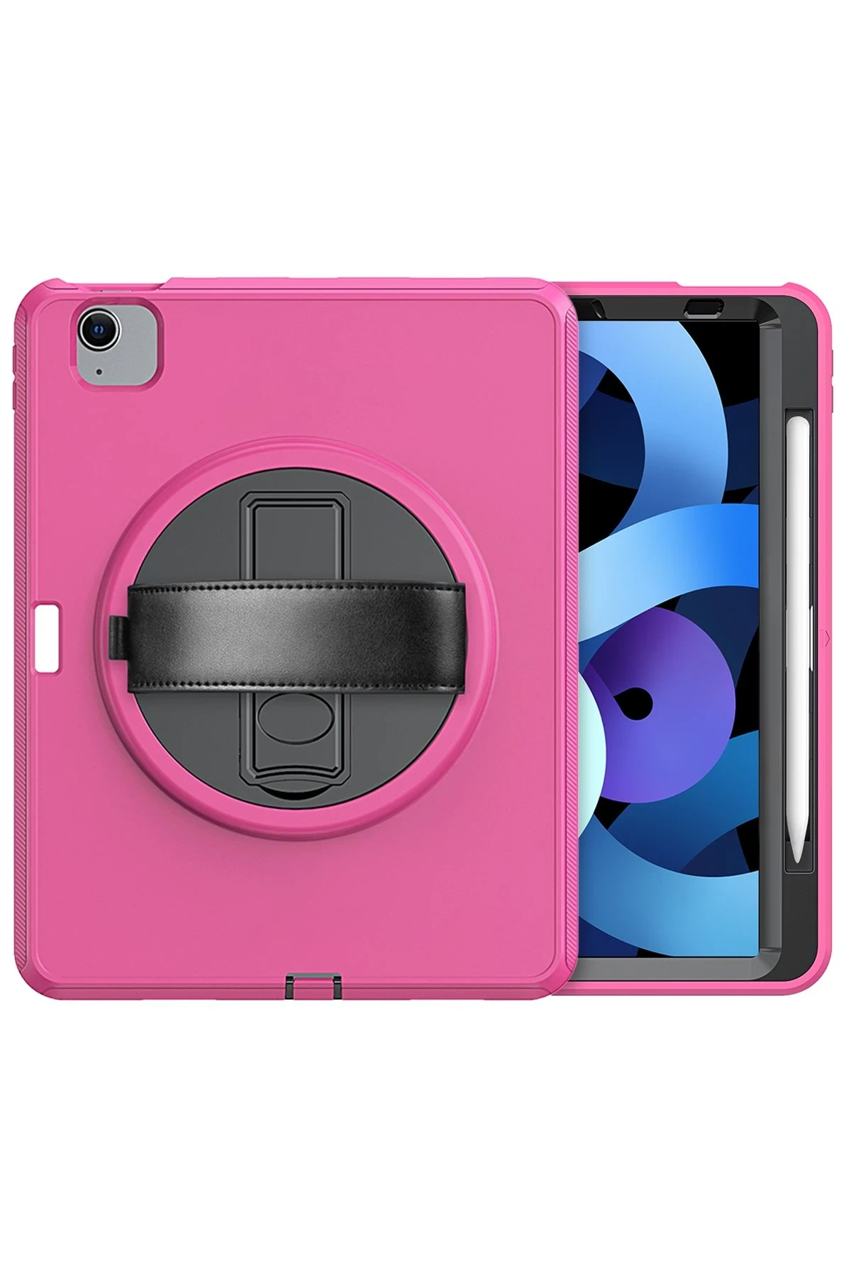 Newface iPad 2022 10.9 (10.nesil) Kılıf Hand Strap Tablet Kılıfı - Pembe