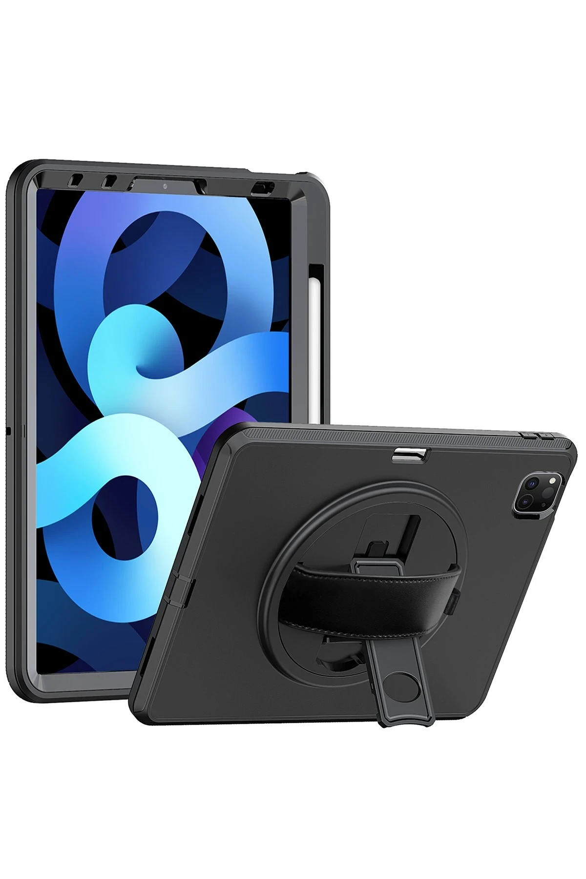 Newface iPad Pro 11 (2018) Kılıf Hand Strap Tablet Kılıfı - Siyah
