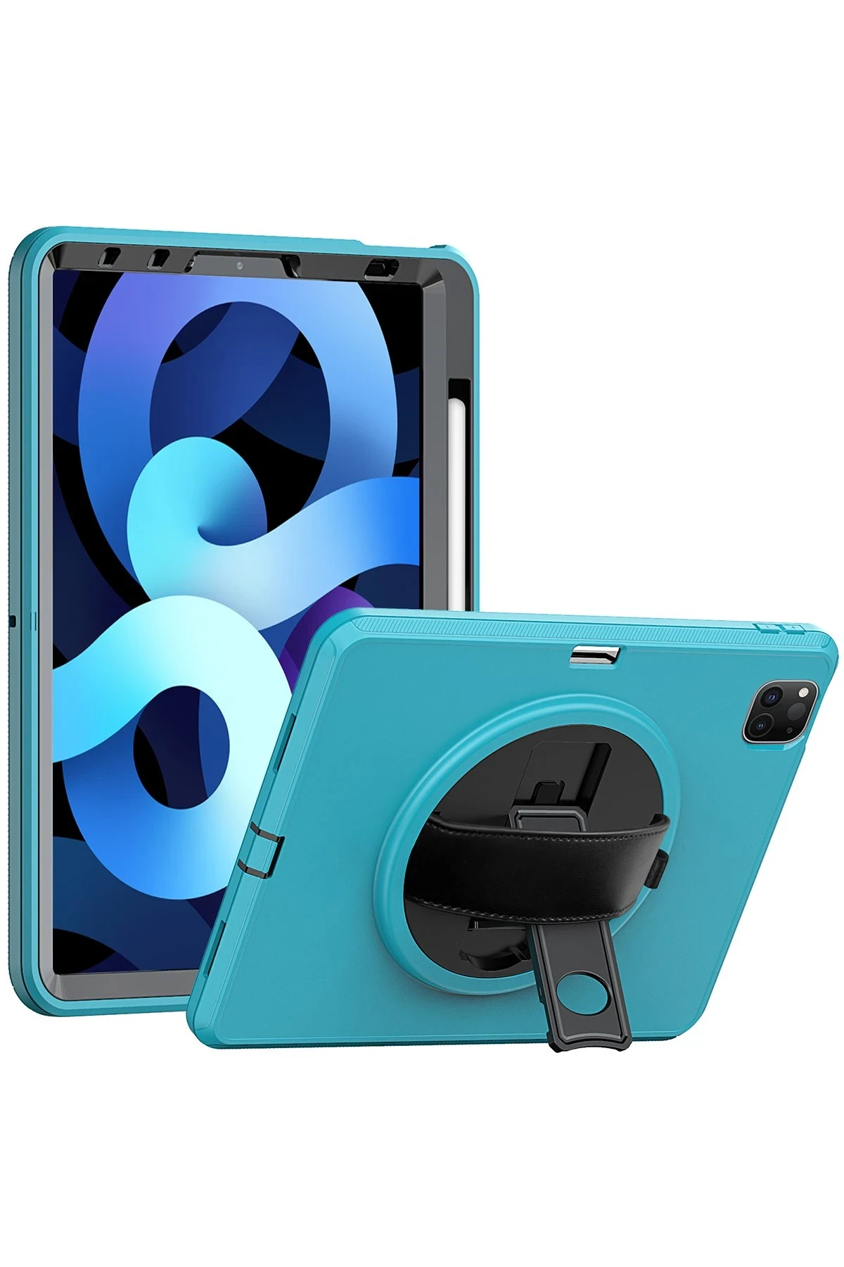 Newface iPad Pro 11 (2018) Kılıf Hand Strap Tablet Kılıfı - Turkuaz