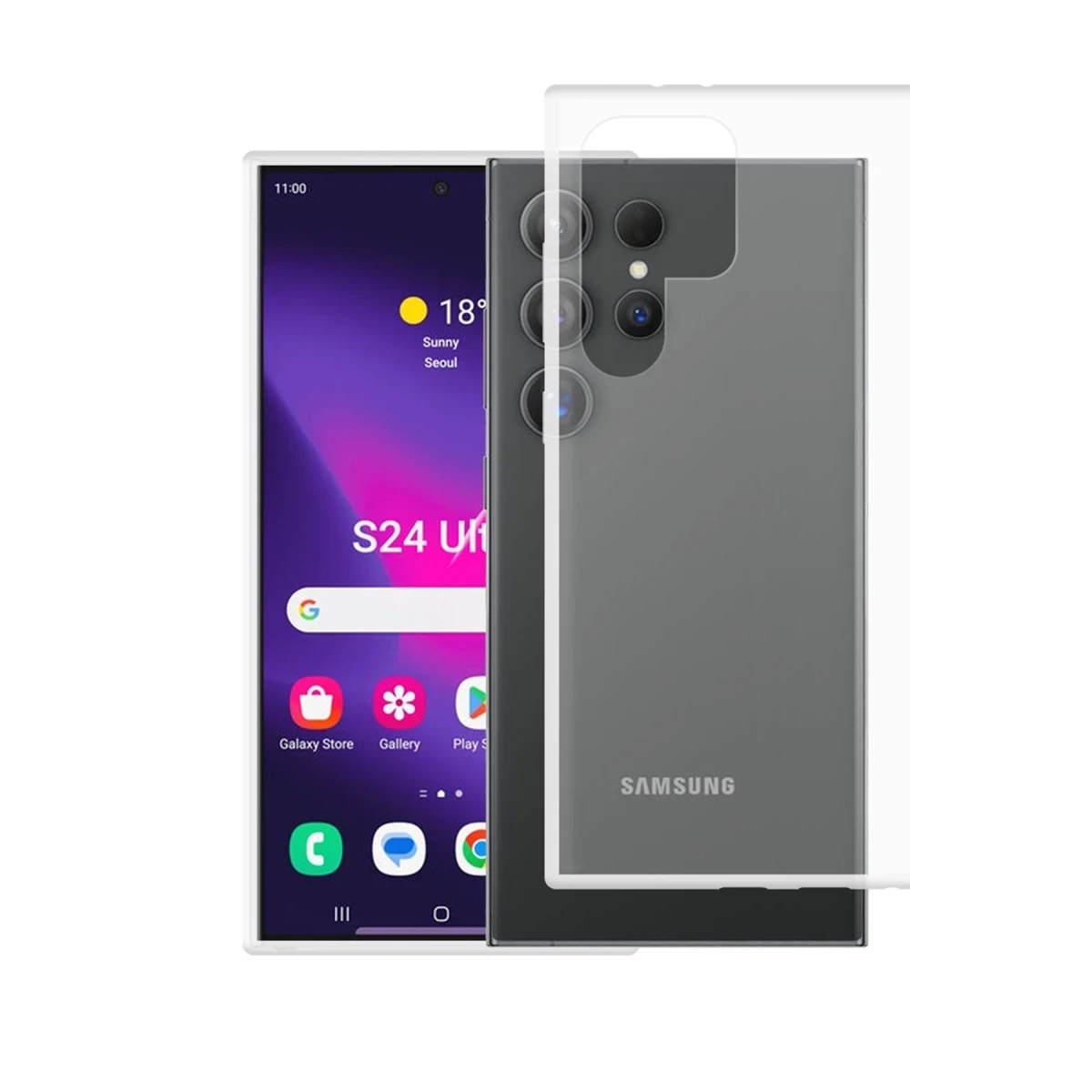 Newface Samsung Galaxy S24 Ultra Kılıf Lüx Şeffaf Silikon — görsel 4