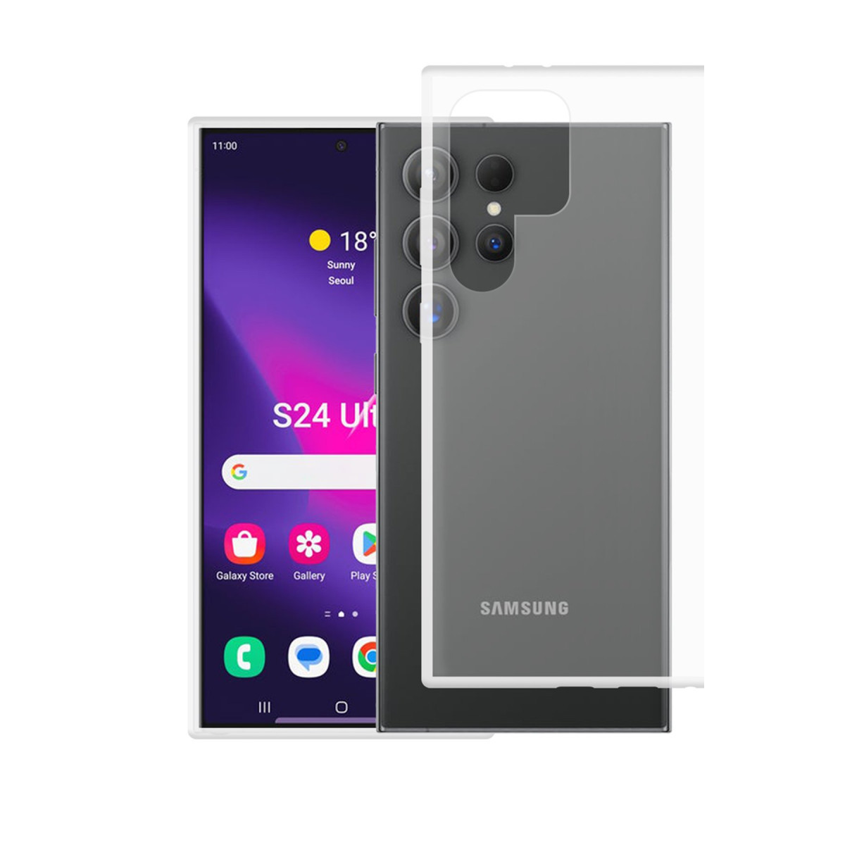 Newface Samsung Galaxy S24 Ultra Kılıf Lüx Şeffaf Silikon — görsel 7