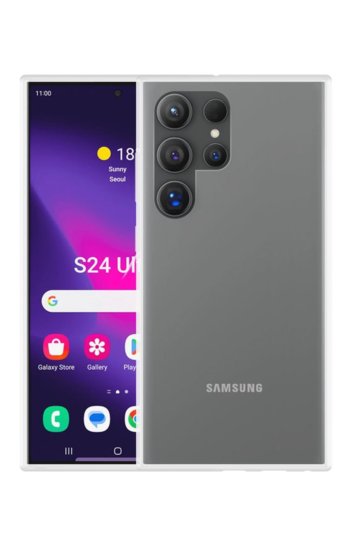 Newface Samsung Galaxy S24 Ultra Kılıf Lüx Şeffaf Silikon