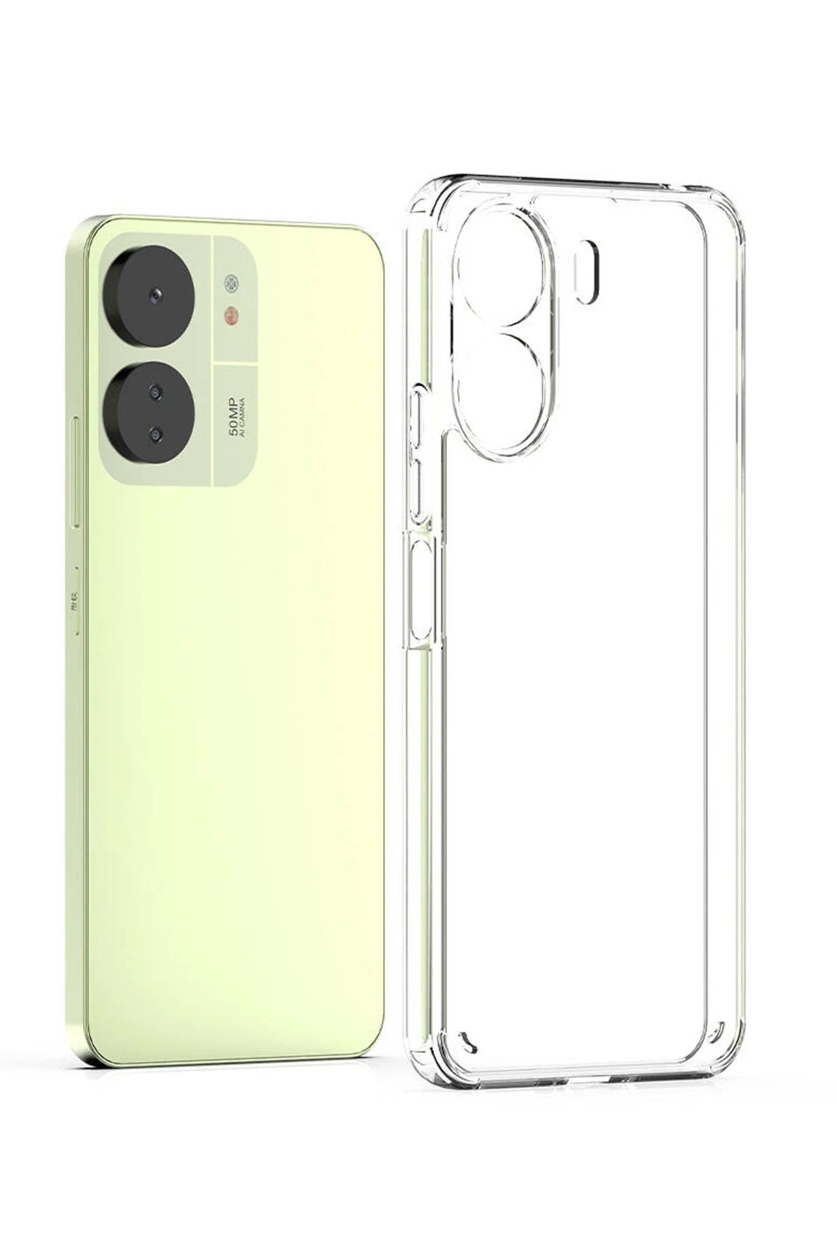 Newface Xiaomi Redmi 13C Kılıf Lüx Şeffaf Silikon