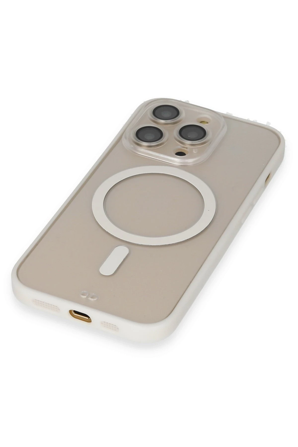 Newface iPhone 14 Pro Kılıf Grand Magneticsafe Kapak - Beyaz