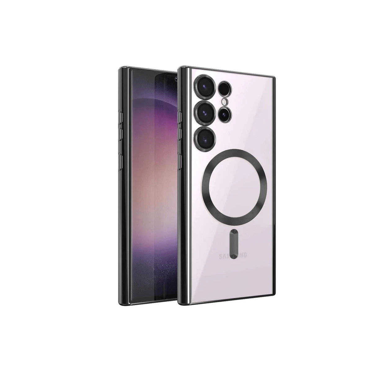 Newface Samsung Galaxy S22 Ultra Kılıf Kross Magneticsafe Kapak - Siyah