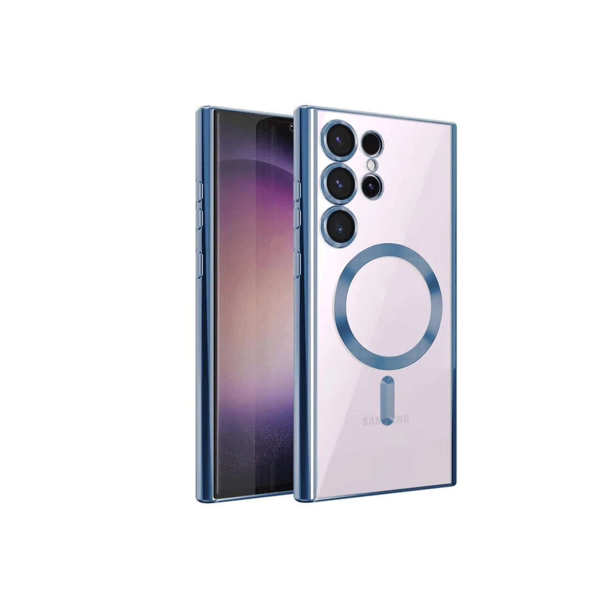 Newface Samsung Galaxy S22 Ultra Kılıf Kross Magneticsafe Kapak - Sierra Blue