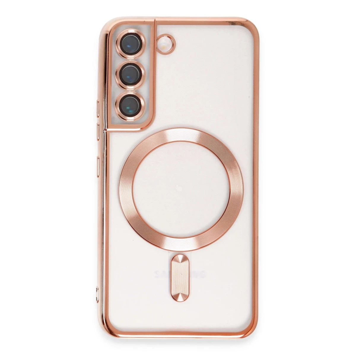 Newface Samsung Galaxy S22 Kılıf Kross Magneticsafe Kapak - Rose