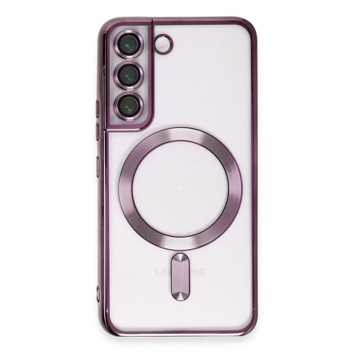 Newface Samsung Galaxy S22 Kılıf Kross Magneticsafe Kapak - Mor