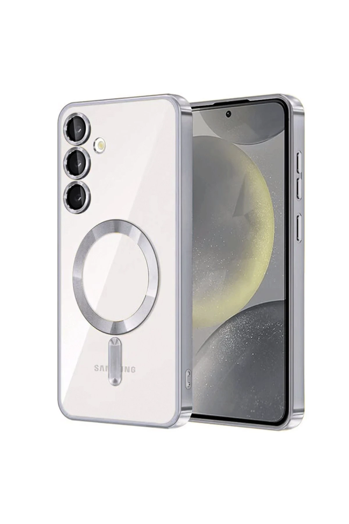 Newface Samsung Galaxy S23 Plus Kılıf Kross Magneticsafe Kapak - Gümüş