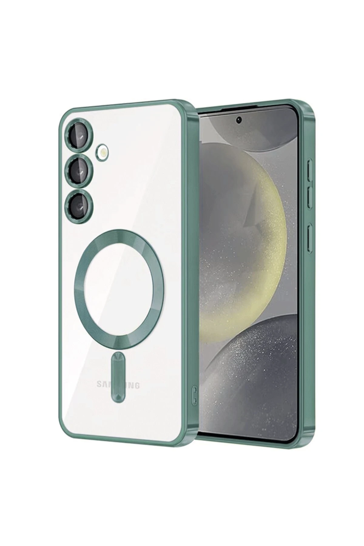 Newface Samsung Galaxy S23 Plus Kılıf Kross Magneticsafe Kapak - Koyu Yeşil