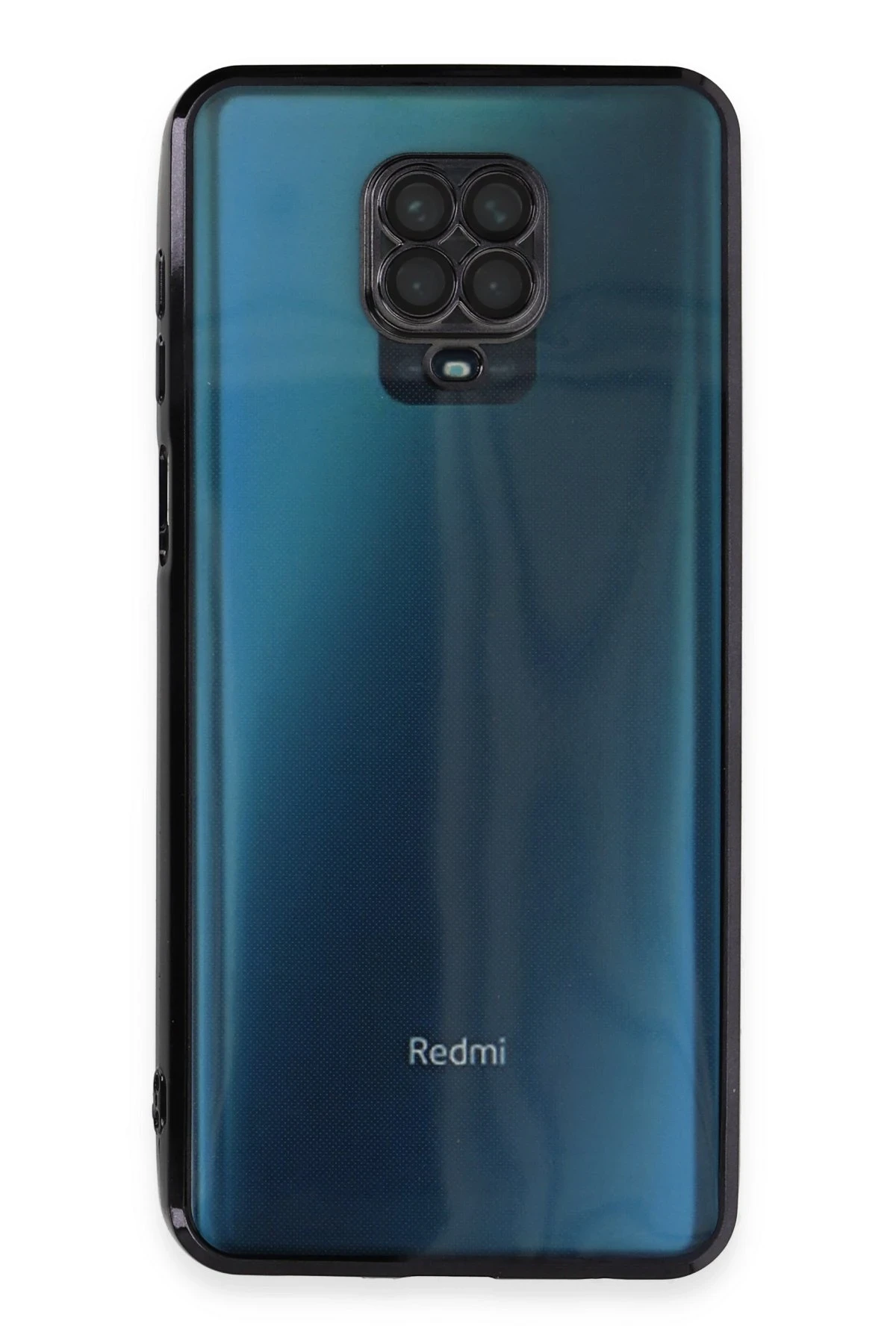 Newface Xiaomi Redmi Note 9 Pro Kılıf Razer Lensli Silikon - Siyah
