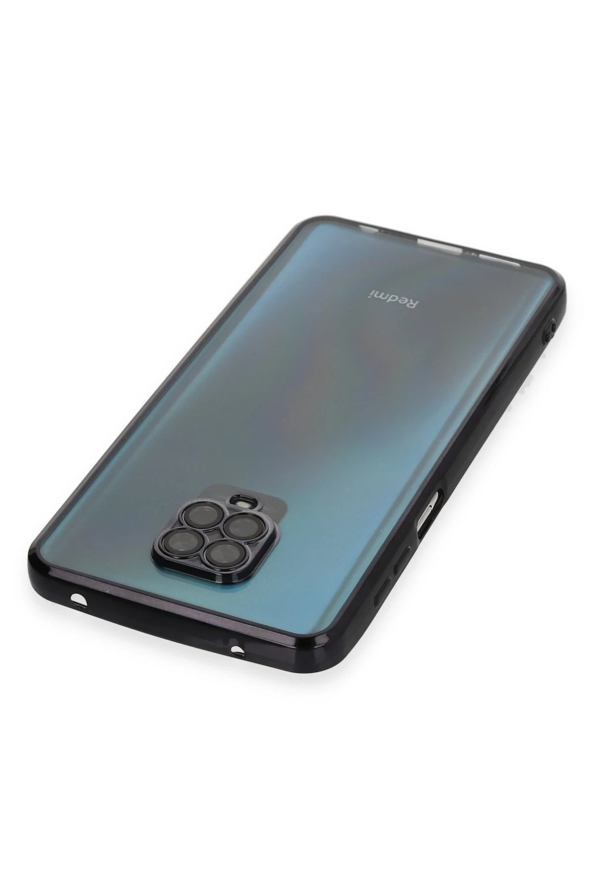Newface Xiaomi Redmi Note 9 Pro Kılıf Razer Lensli Silikon - Siyah