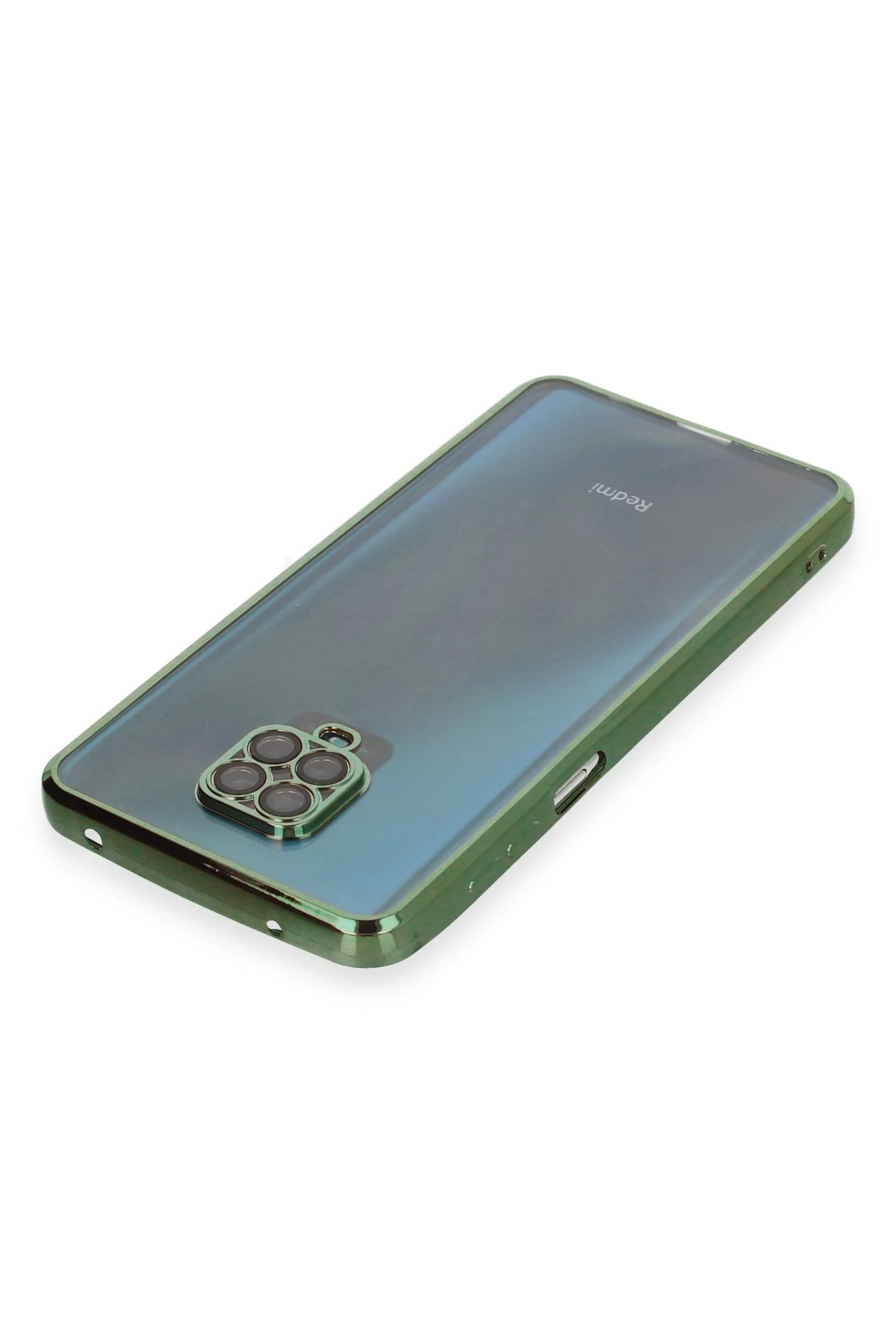 Newface Xiaomi Redmi Note 9 Pro Kılıf Razer Lensli Silikon - Yeşil